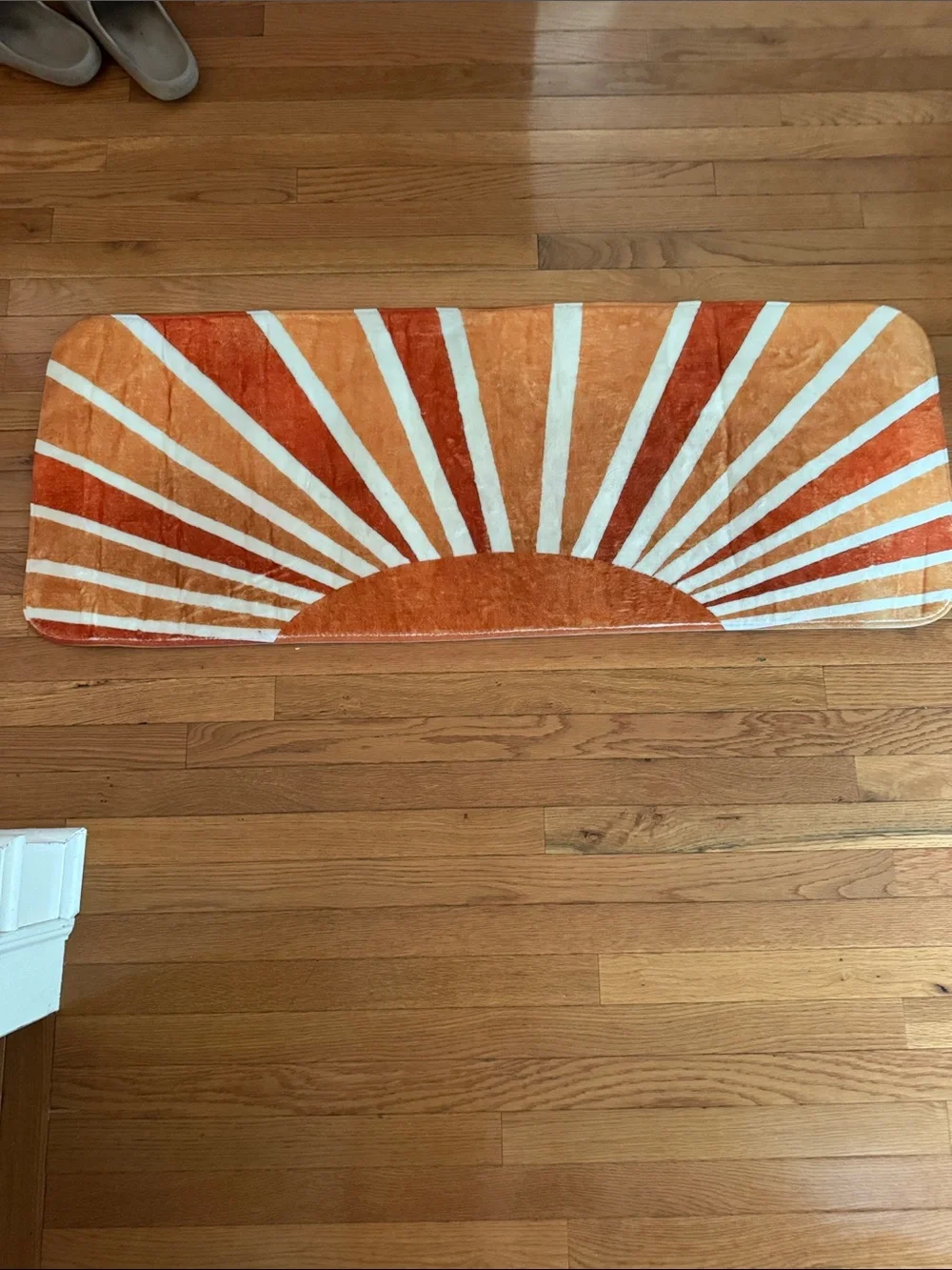 Orange Sunburst Memory Foam Rug - Home Accents